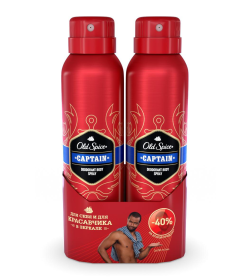 Дезодорант-антиперспирант спрей  Old Spice  2*150мл  Captain