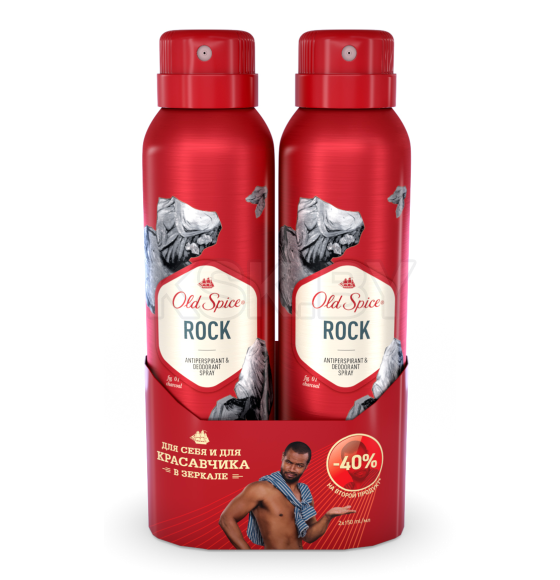 Дезодорант-антиперспирант спрей  Old Spice  2*150мл  Rock (2364) 