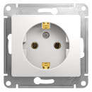 Розетка 1-я с з/к белый Schneider Electric Glossa (GSL000143) 