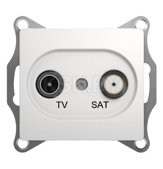 Розетка TV-SAT оконечная 1DB белый Schneider Electric Glossa (GSL000197) 