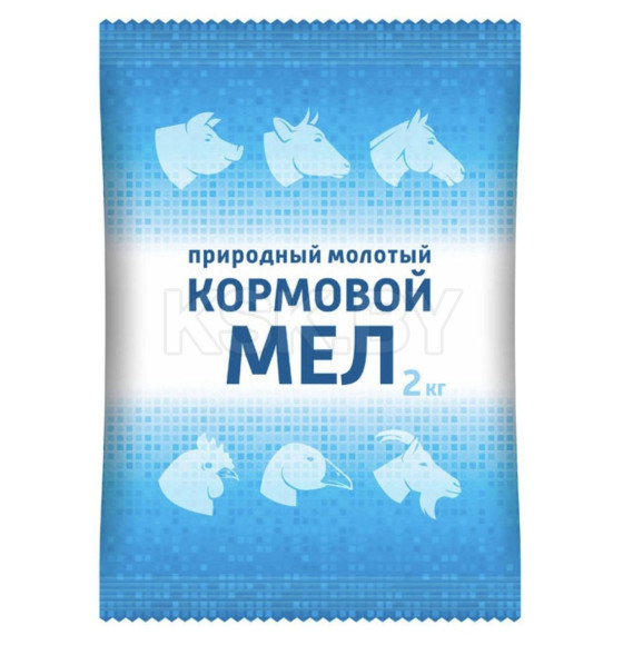Мел кормовой для животных 2 кг, Ваше хозяйство