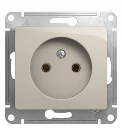 Розетка без заземления,16А, 250В, механизм, молочный, Schneider Electric Glossa