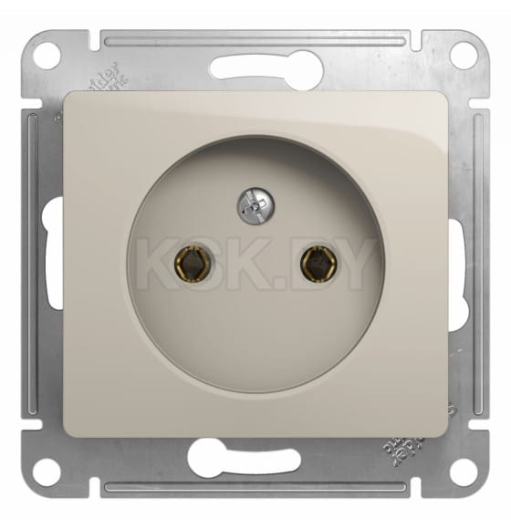 Розетка без заземления,16А, 250В, механизм, молочный, Schneider Electric Glossa (GSL000941) 