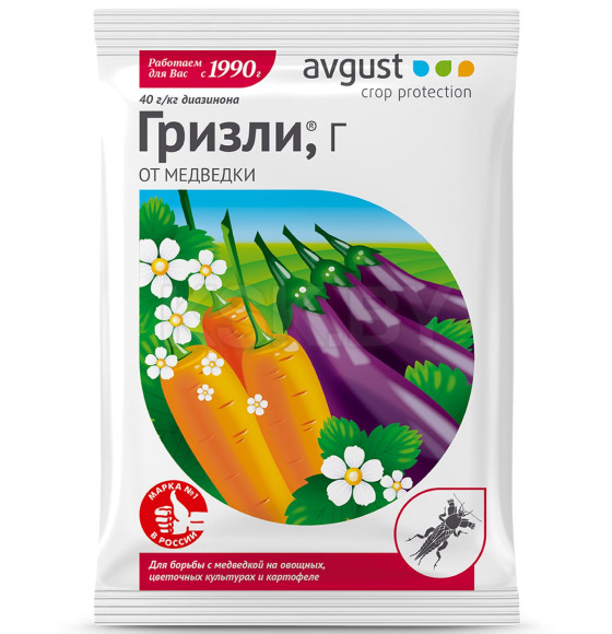 Инсектицид от медведки Avgust Гризли 100 г