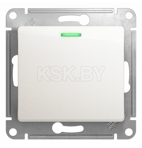 Переключатель 1кл. 10А с индикацией перламутр Schneider Electric Glossa (GSL000663) 