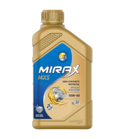 Масло моторное Mirax MX5 SAE 10w40 API SL/CF ACEA A3/B4 полусинт. 1л.