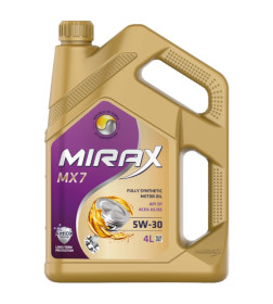 Масло моторное Mirax MX7 SAE 5w30 API SP ACEA A5/B5 4л.