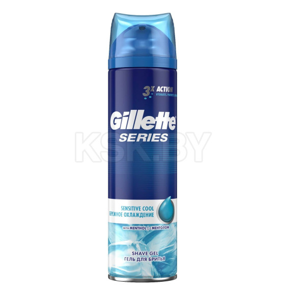 Гель для бритья Gillette SERIES 200мл Для чувств кожи Охлаждающий (7847) 