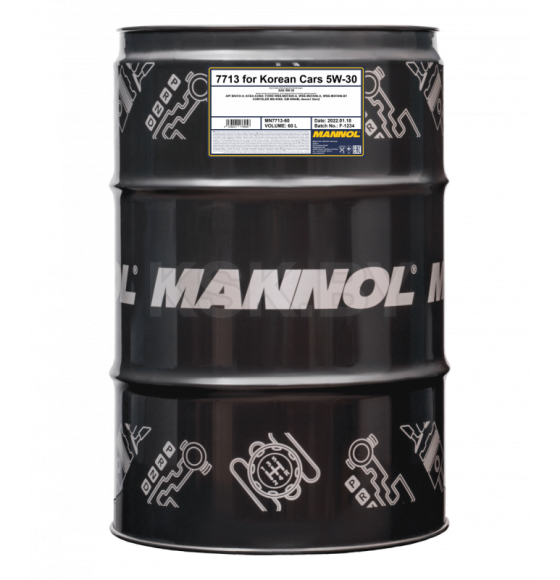 Масло моторное синтетическое Mannol for Korean Cars 5W-30 SN/CH-4 60л ESTER (MN7713-60) 