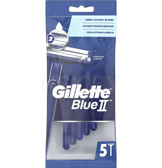 Станки Однораз Gillette Blue II с увлаж полоск 5шт (9031) 