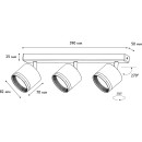 Светильник поворотный 3*GX53 (21022) черный Modern IP20 Tru energy (21022) 