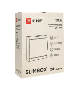 Бокс ЩРН-П-24 модулей навесной пластик, белая дверца "SlimBox" IP41 EKF PROxima 