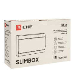 Бокс ЩРН-П-15 модулей навесной пластик, белая дверца "SlimBox" IP41 EKF PROxima 