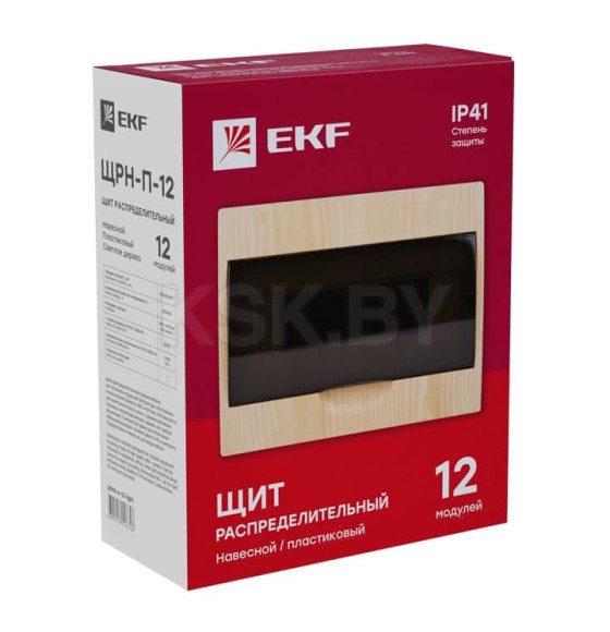 Бокс ЩРН-П-12 модулей навесной пластик, светлое дерево IP41 EKF PROxima  (pb40-n-12-light) 
