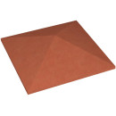 Крышка для столба забора бетонная 450х450х70мм клинкер (матовая)