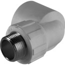 Угольник комб. 32х3/4" наружная резьба PPRC, серый Политэк (9410003234С) 