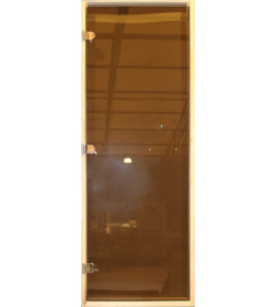 Дверь для сауны DoorWood "Теплый день" 190х70 (бронза, коробка листва)