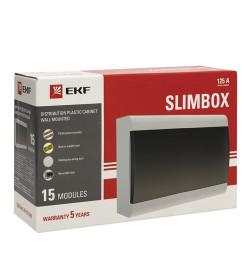 Бокс ЩРН-П-15 модулей навесной пластик "SlimBox" IP41 EKF PROxima 