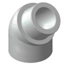 Отвод переходной нар./внутр. 25/90 PPRC, серый Политэк (9422002590с) 