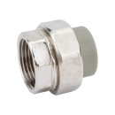 Муфта разъемная с внутренней резьбой 20х3/4 PPR, серый Политэк (9801002034с) 