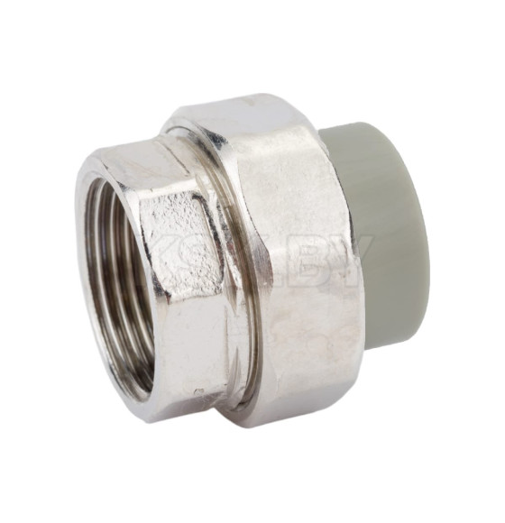 Муфта разъемная с внутренней резьбой 20х3/4 PPR, серый Политэк (9801002034с) 