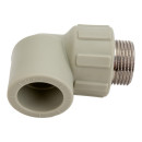 Угольник комб. 25х3/4" наружная резьба PPRC, серый Политэк (9410002534С) 