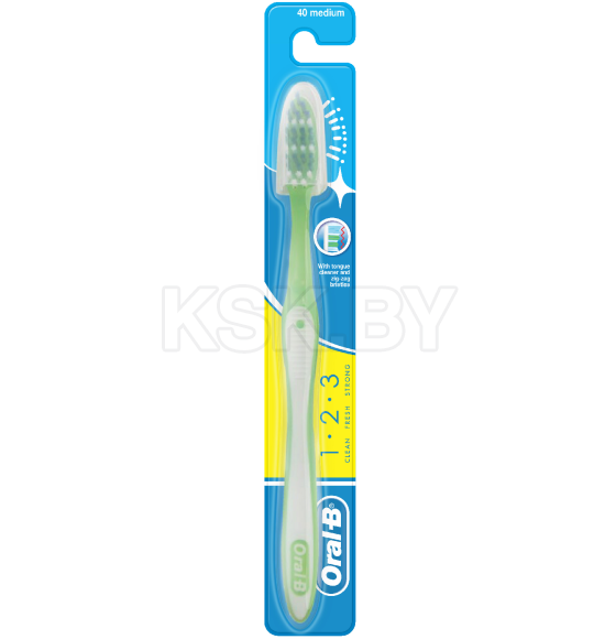 Зубная щетка Oral-B 1 2 3 ЧистотаСвежестьДаже м/зубов 40 Med (8105) 