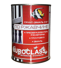 Грунт-эмаль по ржавчине "EUROCLASS" шоколадная (RAL 8017) 0,9 кг