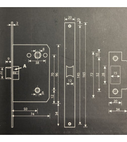 Защелка Code deco 5600-WС-АВ