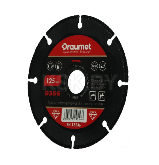 Диск алмазный по металлу 125х22.2 мм DRAUMET 9356 (9356) 