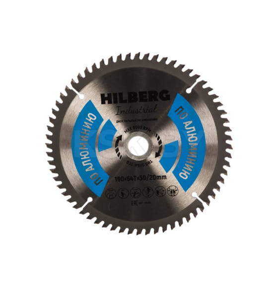 Диск пильный по алюминию 190х64Tх30/20 мм Hilberg Indastrial HA190 (HA190) 