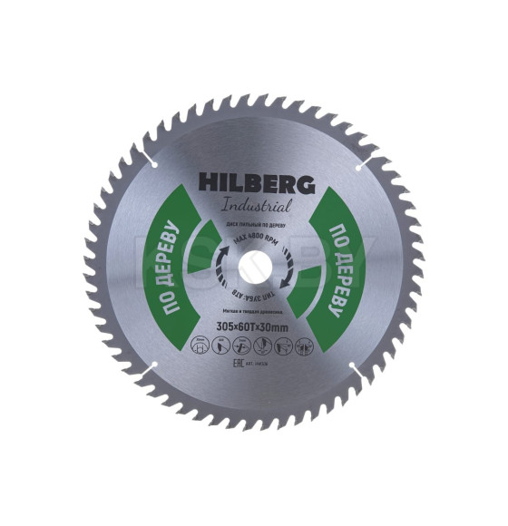 Диск пильный по дереву 305х60Tх30 мм Hilberg Indastrial HW306 (HW306) 