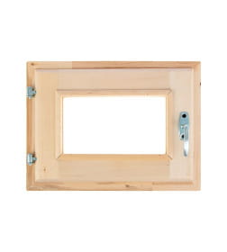 Окно для бани 30x40см из липы, двойное стекло Добропаровъ