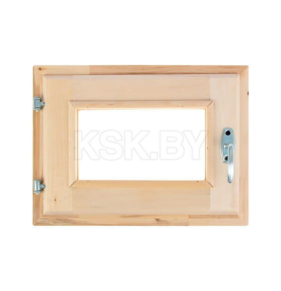 Окно для бани 30x40см из липы, двойное стекло Добропаровъ