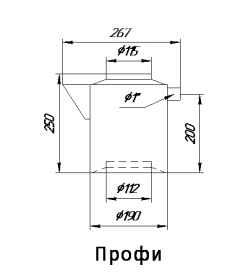 ПиФ - пароиспаритель Ферингера, "Профи 2.1" нержавеющая сталь AISI 439 Feringer