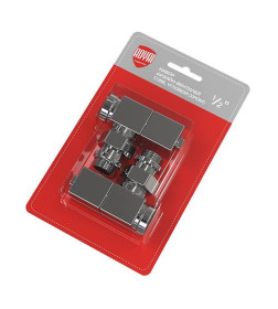 Набор дизайн-вентилей CUBE угловой (хром) 1/2" Royal Thermo RTE 56.002