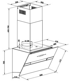 Вытяжка кухонная MAUNFELD Mersey 60 черный\вставка сатин