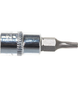 Головка торцевая 1/4" с вставкой-битой TORX T15 (с держателем) ЭВРИКА ER-93203H