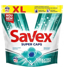 Средство для стирки жидкое в капсулах Savex Extra Fresh  для белого и цветного 42шт.