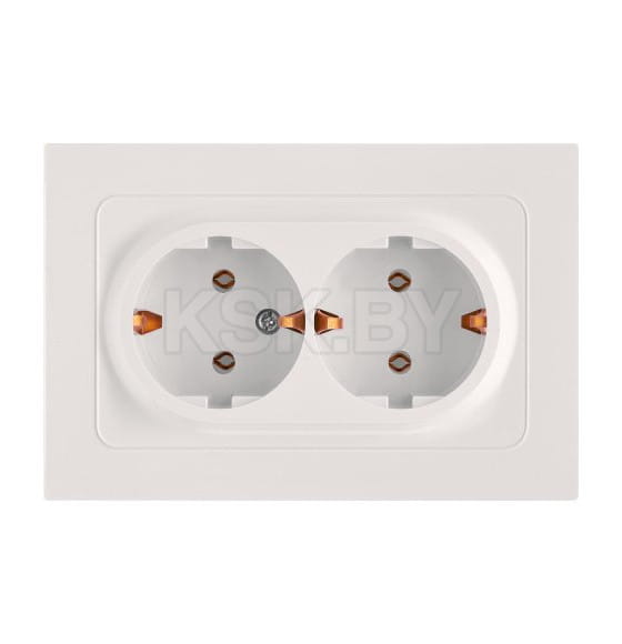 Розетка 2-я с з/к с/у бежевый Astrum Bylectrica РС16-0542 (РС16-0542 бежевый) 