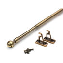 Карниз LmDecor Cafe KF103 80-120см шар рифленый, антик