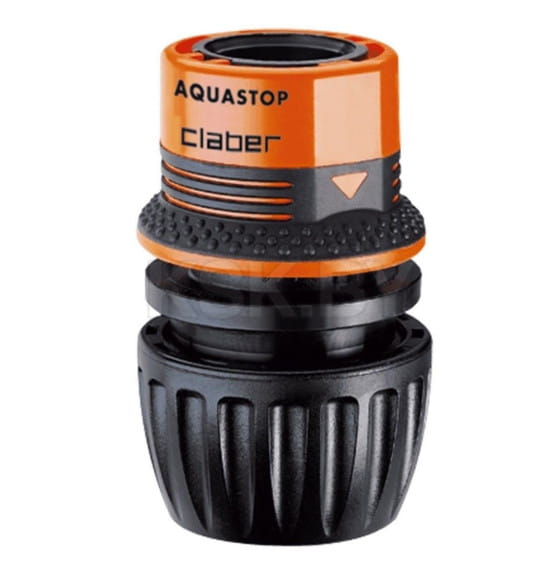 Коннектор универсальный с аквастопом Claber Ergogrip 1/2”-5/8”-3/4” (блистер) (8549)