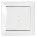 Выключатель 1 клав. (скрытый, 10А) проходной белый, Стиль, Bylectrica (С6 10-807) 