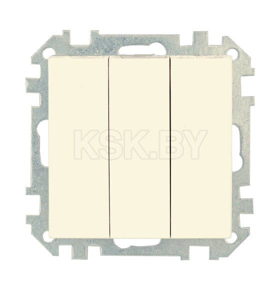 Выключатель 3-кл. с/у 10А (безвинтовые зажимамы) бежевый Стиль Bylectrica С05 10-529 (С05 10-549 бежевый) 