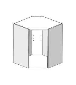 Корпус навесной 610х610х720 мм, угловой 1 полка