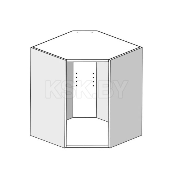 Корпус навесной 610х610х720 мм, угловой 1 полка (20616172) 