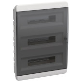 Корпус пластиковый ЩРВ-П-54 IP41 черная прозрачная дверь IEK