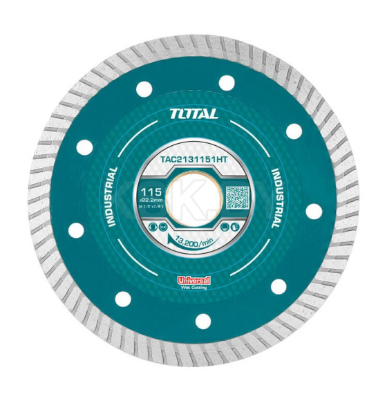 Диск алмазный 115x10x22,2 мм TOTAL TAC2131151 (TAC2131151) 
