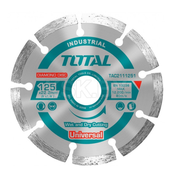 Диск алмазный 125x10x22,2 мм TOTAL TAC2111251 (TAC2111251) 