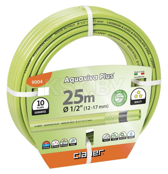 Шланг поливочный 1/2" 25 м Claber Aquaviva Plus (9004) 